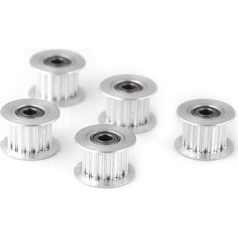 5 pulegge dentate in alluminio 2GT per stampante 3D (larghezza 6 mm, 16 denti, foro 3 mm, dentate) (1/5)