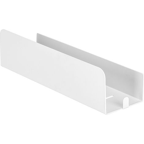 Mensola doccia 30 cm bianco in acciaio inox senza fori Rea (1/4)