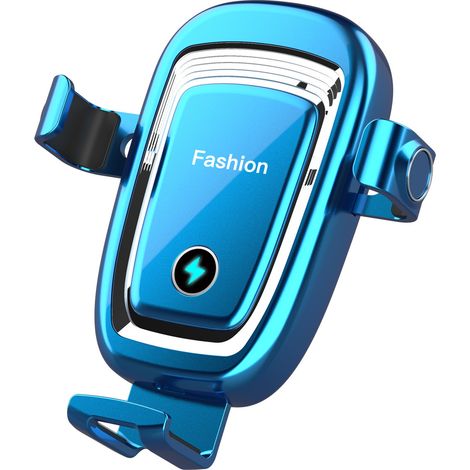 Support de charge sans fil pour voiture S19 15 W à gravité pour téléphones - Bleu (1/4)
