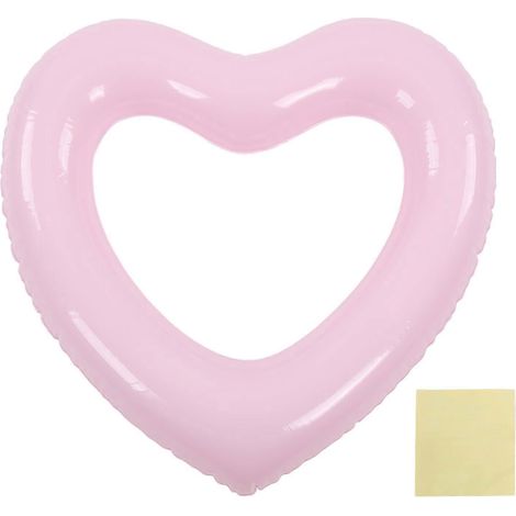 Bouée gonflable en forme de cœur, en PVC, 45 cm, pour piscine et plage, fêtes aquatiques.-AquaForge (1/5)