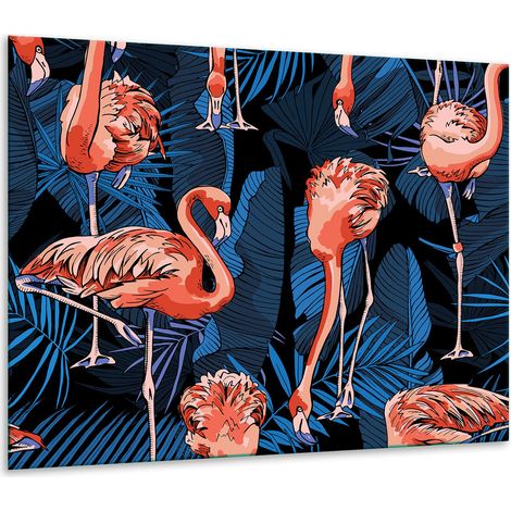 Glas-Schutzplatte für Herd 60x52 Flamingos (1/5)