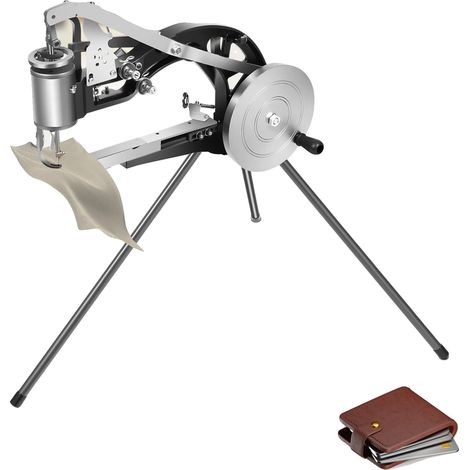 Machine à coudre en cuir, fonctionnement manuel, formation de point noué, direction réglable à 360°, matériau en fer de haute qualité, compatible avec la toile et le lin