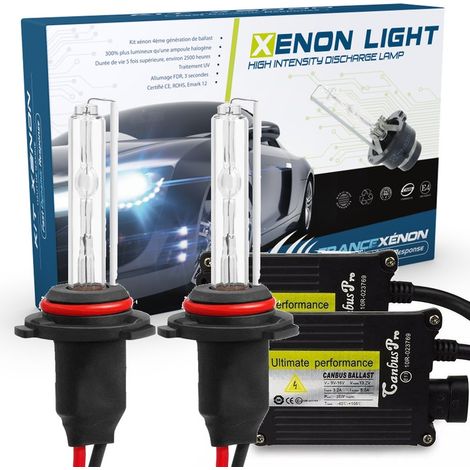 Kit Xénon H10 / 9145 - 6000K - Slim Ballast FDR3+ voiture - 35W 12V - Système de conversion xénon (1/5)