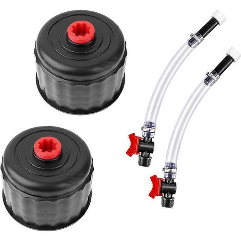 Ensemble de 4 bouchons pour bidon d'essence de compétition, tuyau de remplissage inclus, pour bidon de 5 gallons. (1/5)