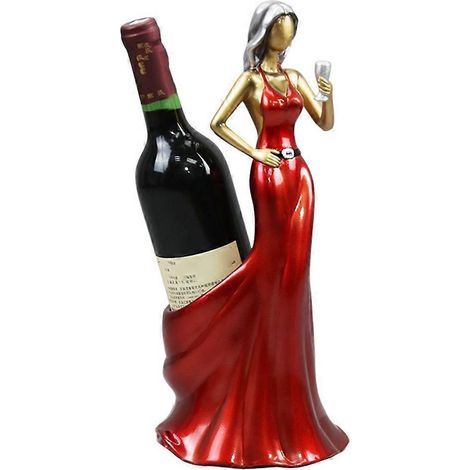 Vin rouge support décoration Ornaments Grape vin Display support armoire décoration motif Girl porte bouteille vin rouge (1/5)