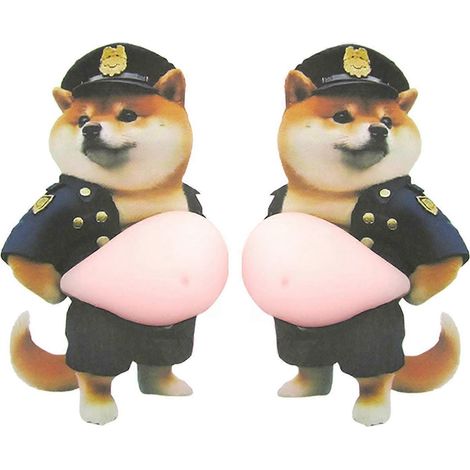 Autocollant anti-collision 3D pour ventre de chien – élastique anti-stress – 1 paire pour autocollant chiot de dessin animé - F (1/5)