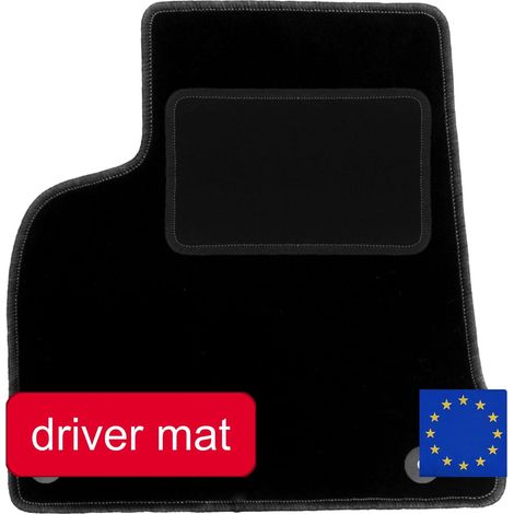 Alfombrilla del conductor, ajuste a medida, material resistente, color negro. (1/5)