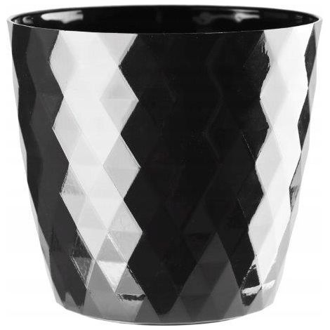 Maceta de plástico negro de 18 cm Crystal