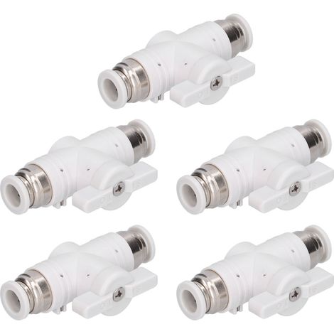 5 Stück pneumatische Ventilverschraubung, manueller Luftstromregler, Schnellverriegelungsanschluss BUC-8 (1/5)