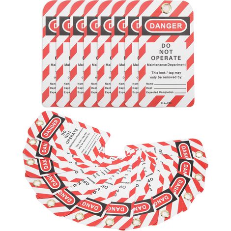 Étiquette De Verrouillage - Pvc Et Métal - 146 X 75 Mm - Pour Industrie Chimique Électrique Pétrolière Minière - 30 Pièces (1/5)