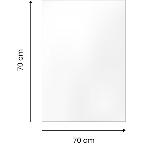 Plaque verre acrylique transparent 1,5 mm - 70x70 cm (700x700 mm) - Cadre verre synthétique à l'unité - Plaque PMMA XT - Plexiglass