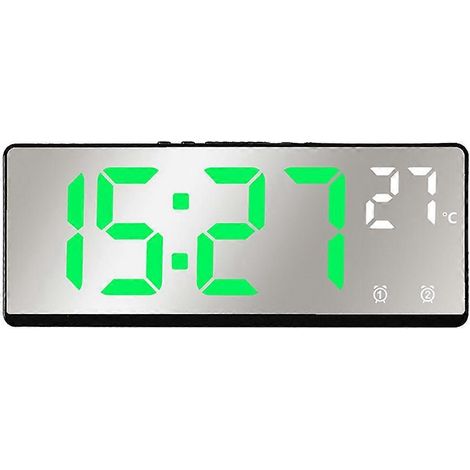 Réveil électronique multifonctionnel simple à grand écran, horloge de chevet, B (1/5)