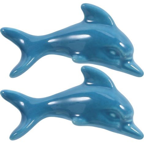 Poignée de Meuble Céramique Marine Bleue pour Armoire et Tiroir, Lot de 2 (1/5)