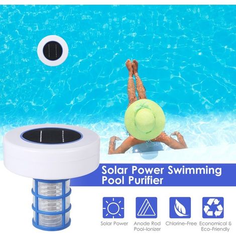 Ioniseur solaire de piscine – Nettoyeur d'ioniseur pour étangs et fontaines – Économie d'énergie – Fil ABS + acier – 2W (1/5)
