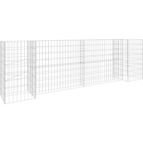 H-Shaped Gabion Planter Steel Wire 260x40x80 cm vidaXL