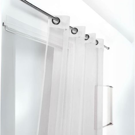 Voilage tamisant uni et coloré Blanc 140x240 cm