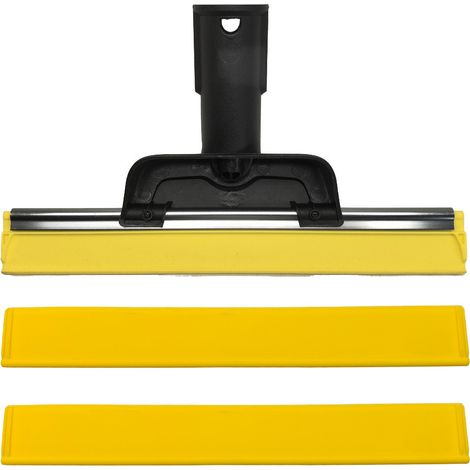 Kit accessoire nettoyeur vapeur Kärcher SC1 SC2 SC3 SC4 SC5 : 1 raclette vitre jaune + 2 lames en silicone jaune de 25 cm (1/2)