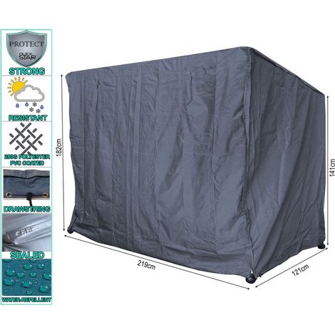 Schutzhülle für Hollywoodschaukel Triumph 3 Sitzer 219x121x182cm Grau (1/5)