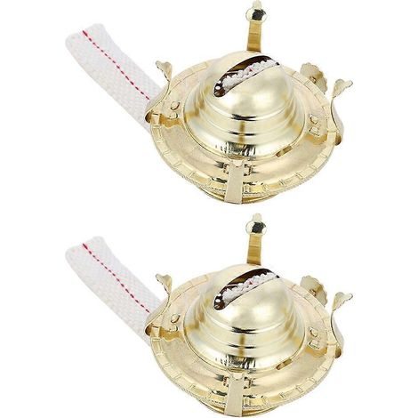 2 Sets Petroleumlampenbrenner, Öllampendocht, Ersatzteil für Petroleumlampen-4.7X4.7X6CM-Golden (1/4)
