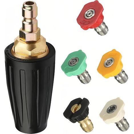 Hochdruckreiniger Sprühdüsen, Power Jet, 1/4 in Quick Connect Hochdruckreiniger Turbo-Düse, Turbodruckwaschdüse für (1/5)