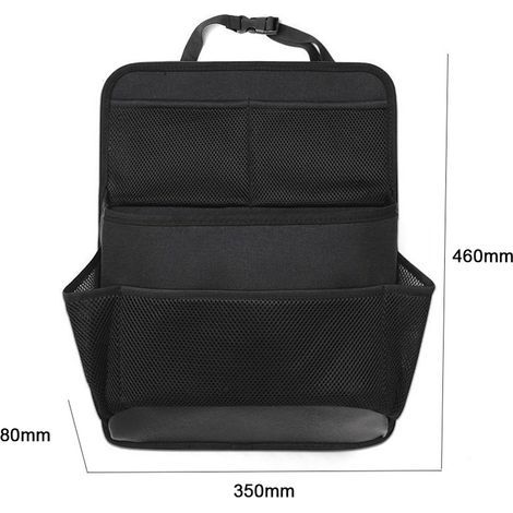 Sac de rangement de voiture avec poche en filet de grande capacité, sacs de rangement universels pour siège arrière de voiture, réception pour. (1/5)