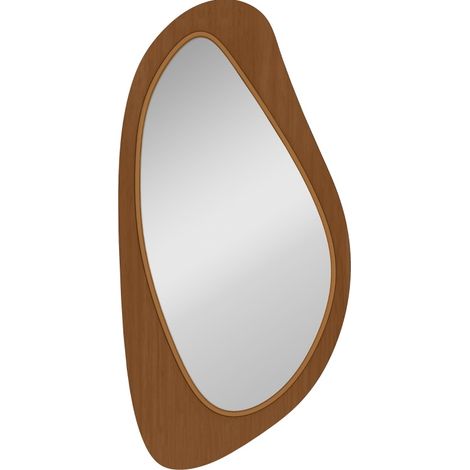 Specchio da parete a finestra con cornice in tranciato di pino naturale 91,5 x 45 x 3 cm (1/5)