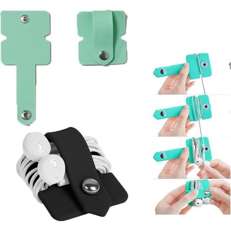 2 Stück, Kabelklemmen, Kabelclips, Drahtseilklemmen, Kabelorganizer, Kabelbinder, Kabeltrommeln, Küchenorganizer, Kabelhalter-Management (1/5)