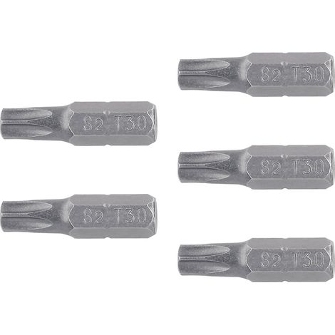 Puntas Torx T30 para destornillador - 25 mm - 5 puntas