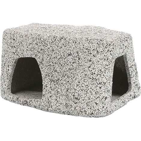 1 décoration pour aquarium, grotte rocheuse en argile violette, empilable, pour betta et cichlidés (1/5)
