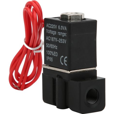 Électrovanne à réponse rapide en plastique 220 V, 2 positions, 2 voies, air, eau, huile, G1/8