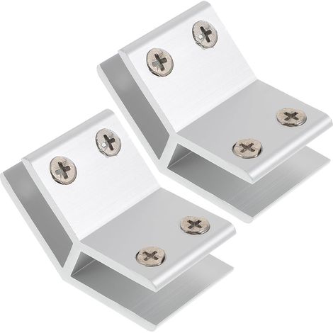 Pinces de fixation pour étagères en verre Healeved alliage d'aluminium (2 pièces), à 135° rampes