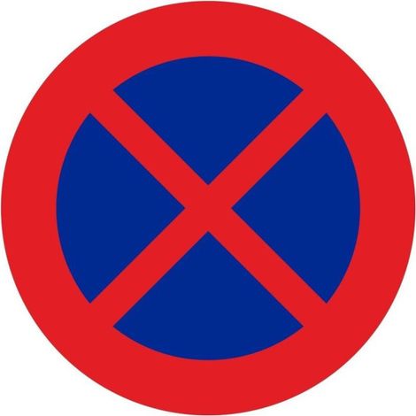 Señal Vial de Bolsa Parada Y Estacionamiento Prohibido 700 x 700 mm