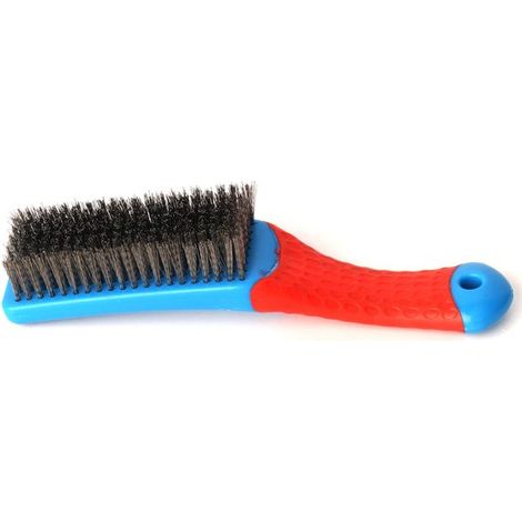 Juego 2 removedores óxido cepillos alambre: alambre acero inoxidable concreto, decapantes pintura concreto removedores óxido parrillas ergonómico (1/5)