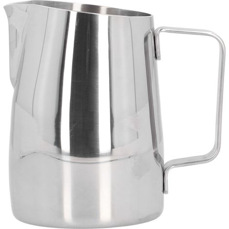 400-ml-Milchkännchen aus Edelstahl 304 mit abgewinkeltem Ausgießer zum Aufschäumen von Milch, ideal zum Kochen zu Hause (1/5)