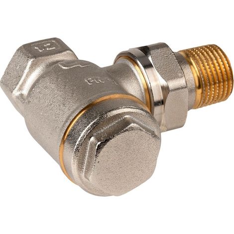 Rücklaufverschraubung Veramax Messing vernickelt, Eck, 1/2'' (1/3)