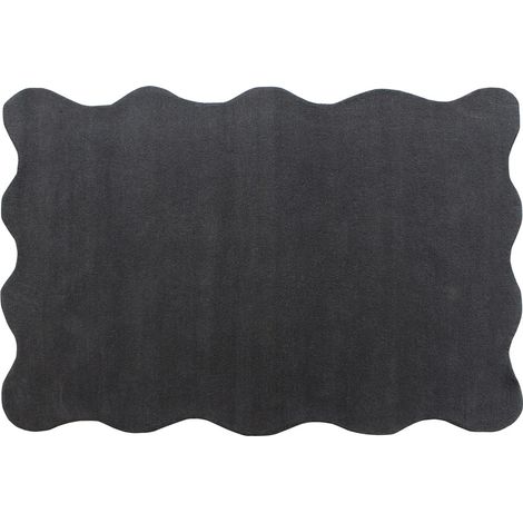 Tapis tufté 100% laine - 160 x 230 cm - Gris anthracite - 2100g/m² - MERONE (1/2)
