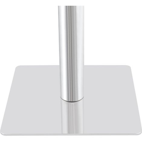 Table à manger carrée avec plateau effet marbre et piètement métal (1/5)