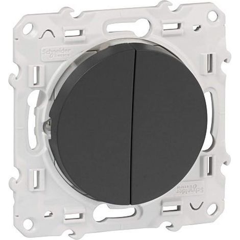 Schneider Electric – Interrupteur va-et-vient 250V – 6 bornes sans vis – IP21 – IK04 – Fixation par vis – Pour installations intérieures