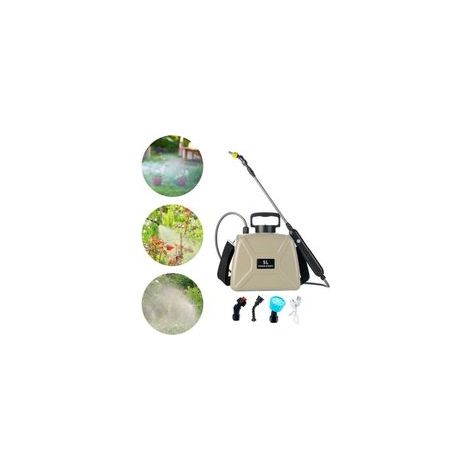 Pulvérisateur à Pompe électrique, pulvérisateur de Jardin Portable, par USB, 5L, Sangles réglables, pulvérisateur d'eau pour Le Bain des, Jaune Sable