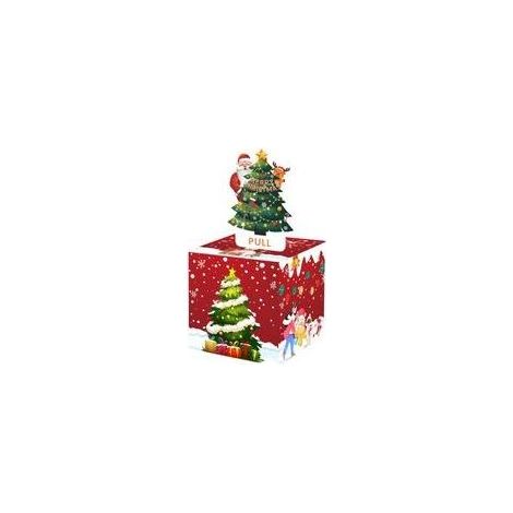 Tirelire de Noël pour Les Cadeaux en Espèces, Carte Boîte à Argent de Noël à Tirer DIY, Amusantes Boîte à Cadeaux Surprise pour l'argent, avec 30 Sachets Transparents Et Un Sticker (1/4)