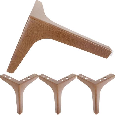 Ensemble de remplacement de pieds de canapé marron de taille moyenne (4 pièces) (1/5)