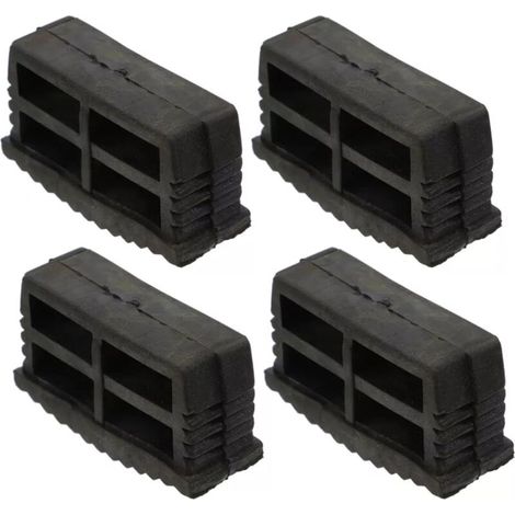 Set mit 4 Leiterstabilisierungsfüßen, 60 x 22 mm, rutschfeste Gummifüße für Klappleitern.