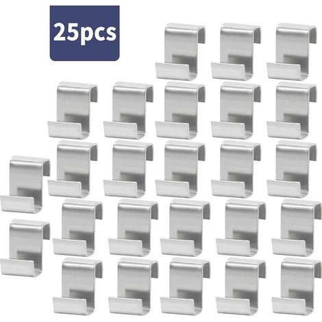 CCYKXA 25 Pieces Stainless Steel Z-Clips for Greenhouse Glass - Z-Clips for Windows and Glass Fixing (1/5)
