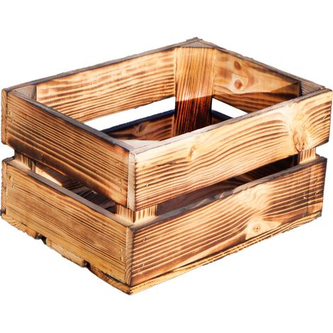3er set Kleine Holzkiste "Frieda" flambiert (1/5)