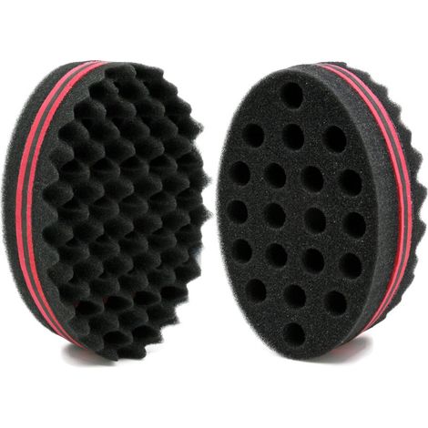 Brosse à cheveux Big Holes Barber Hair Brush Sponge Dreads Locking Twist Afro Curl Coil Wave Hair Care Tool (2 Unit) (1/5)