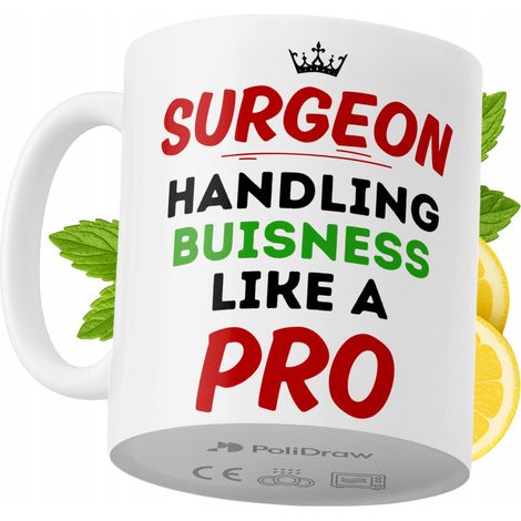 Taza de café/té divertida con diseño de texto humorístico para cirujanos. Taza ideal para cumpleaños, santos y días festivos. Taza premium para ocasiones especiales en casa, la oficina o el trabajo. C (1/5)