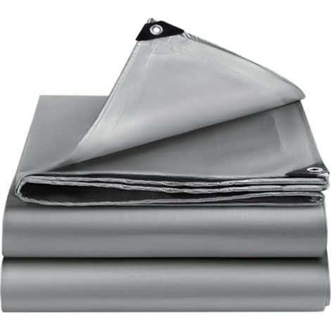 Wasserdichte Plane, Schutzplane aus Polyethylen, UV-beständige Plane für LKW, Pergolen, Gewächshäuser, Gärten, Pavillons, Camping, Möbel, Silber – 2 x 3 m (1/5)