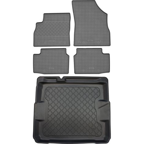 Opel Astra K V Hatchback (5 puertas) desde noviembre de 2015. JUEGO: alfombrillas de goma para coche + alfombrilla para maletero.