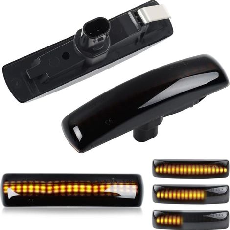 LED Dynamic Side Light Turn Signal, Amber Lamp Side Repeaters Marker CAN-bus Error Free Smoked Compatible with Lan-d Rove-r Discovery 3/4 Freelander 2 Sport (1/5)