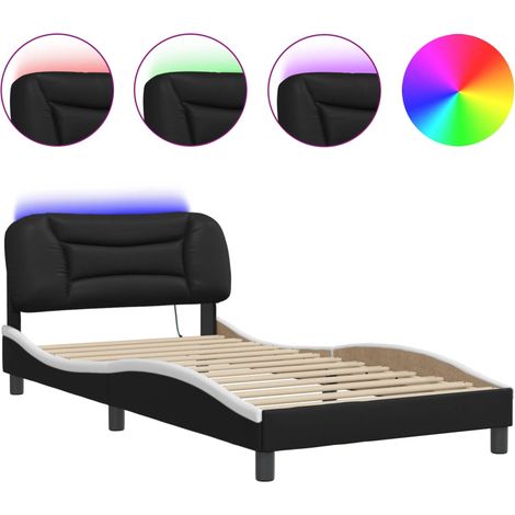Maison Exclusive - Giroletto con LED senza Materasso Hvar Nero e Bianco 100x200 cm
